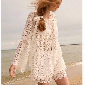 ISO Hill House Enella Tunic Lace Long-Sleeve M or L